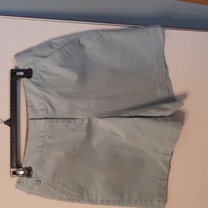 High waist light seafood green golf shorts